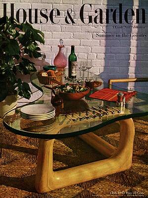 Wall Art featuring the photograph House And Garden Cover Featuring Brunch by John Rawlings