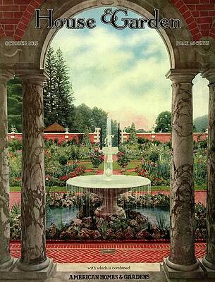Massachusetts Photograph - House And Garden Cover by Herbert Angell