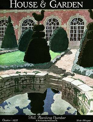 Historic Garden with Stately Topiaries Wall Art