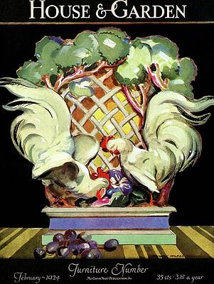 Watercolor Wall Art featuring the photograph House And Garden Furniture Number by Bradley Walker Tomlin