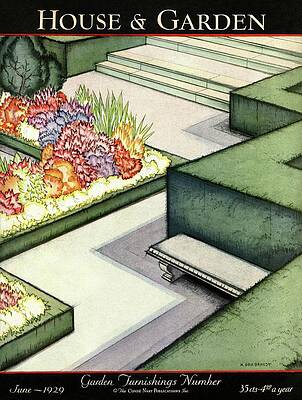 Elegant Garden Design from 1929 Wall Art