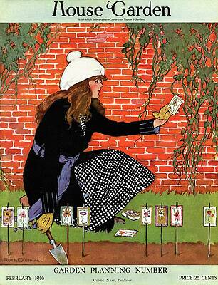 Woman Planning a Garden Wall Art