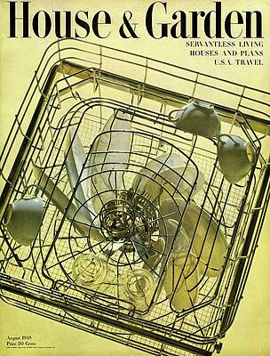 Wall Art featuring the photograph House And Garden Servant Less Living Houses Cover by Herbert Matter