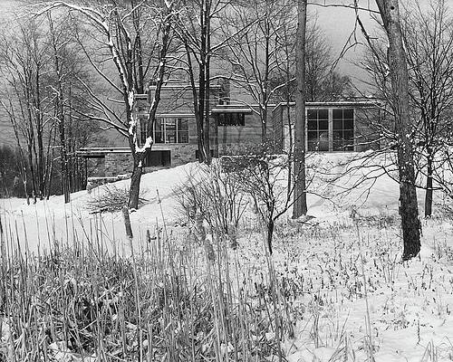Home Photograph - Edward Steichen's Connecticut Home In Snow by Edward Steichen