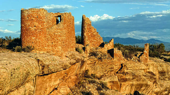 Sacred Wall Art featuring the photograph Hovenweep Castle Ruins by Ghostwinds Photography
