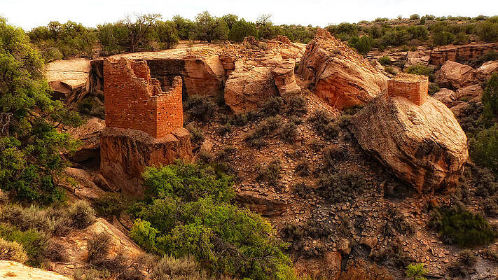 Sacred Wall Art featuring the photograph Hovenweep Dwelling by Ghostwinds Photography