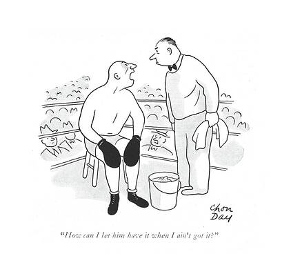 Round Drawing - How Can I Let Him Have It When I Ain't Got It? by Chon Day