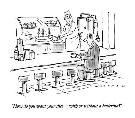 Slice Drawing - How Do You Want Your Slice - With Or by Bill Woodman