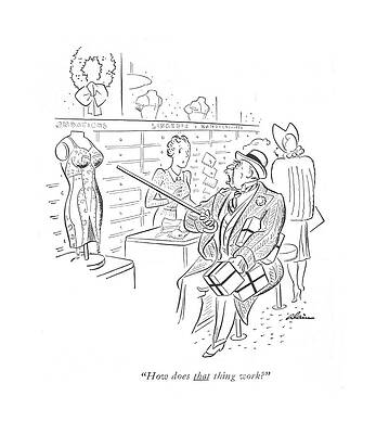 Underwear Drawing - How Does That Thing Work? by  Alain