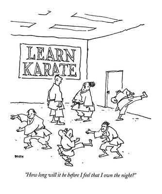 Karate Class Comedy Drawing