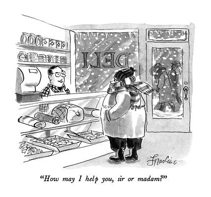 Cold Drawing - How May I Help by Edward Frascino