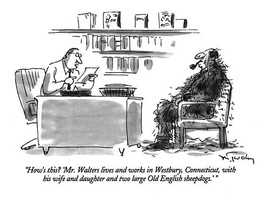 Pipe Wall Art featuring the drawing How's This?  'mr. Walters Lives And Works by Mike Twohy