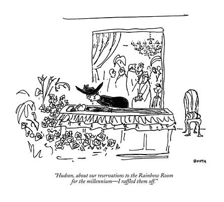 Rest Drawing - Hudson, About Our Reservations To The Rainbow by George Booth