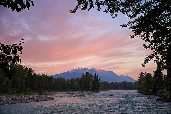 Majestic Mountain at Sunset Photograph