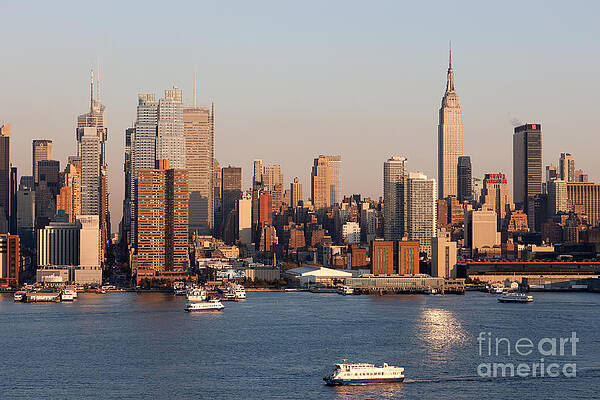 New York City Skyline at Sunset Wall Art