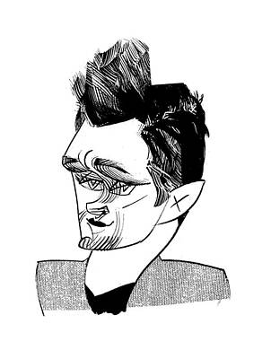 Whimsical Wall Art featuring the drawing Hugh Dancy by Tom Bachtell