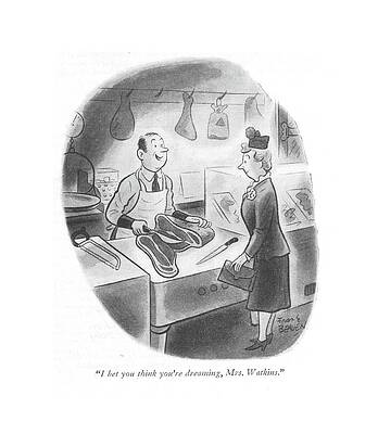 Meat Drawing - I Bet You Think You're Dreaming by Frank Beaven