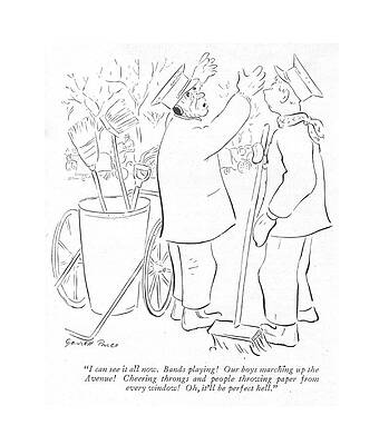 Celebration Drawing - I Can See It All Now. Bands Playing! Our Boys by Garrett Price