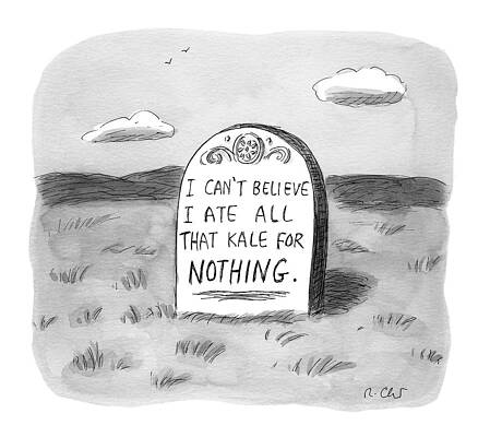 Humorous Gravestone Cartoon Wall Art
