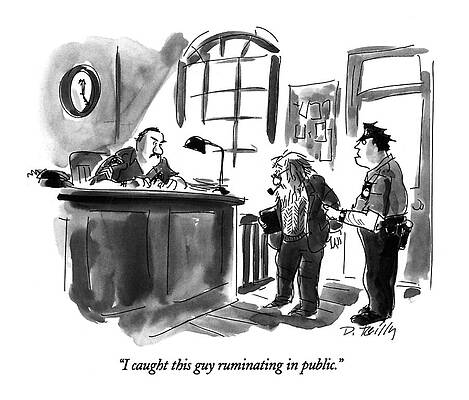 Police Station Humor Cartoon Wall Art