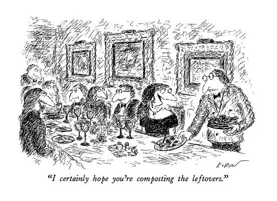 Whimsical Dinner Party Scene Drawing