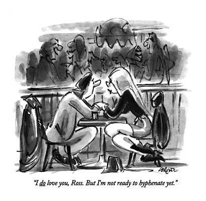 Name Wall Art featuring the drawing I Do Love by Lee Lorenz