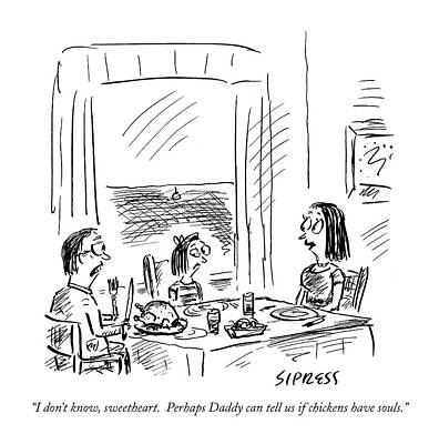 Meat Drawing - I Don't Know by David Sipress