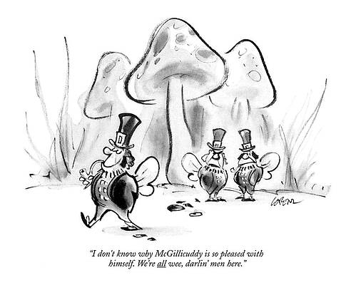 Envious Wall Art featuring the drawing I Don't Know Why Mcgillicuddy Is So Pleased by Lee Lorenz