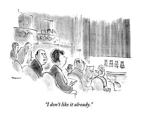 4 Wall Art featuring the drawing I Don't Like It Already by James Stevenson