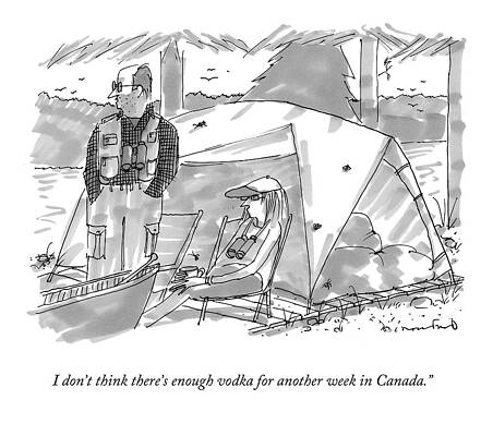 Camping Humor in Canada Drawing