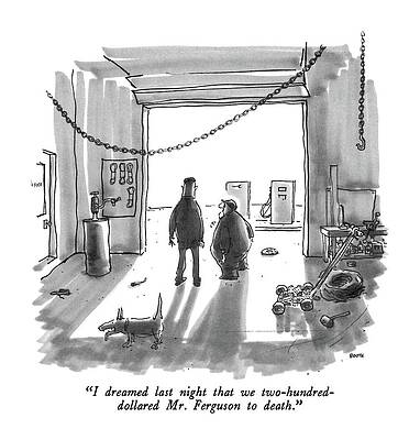 Dream Wall Art featuring the drawing I Dreamed Last Night That We Two-hundred-dollared by George Booth