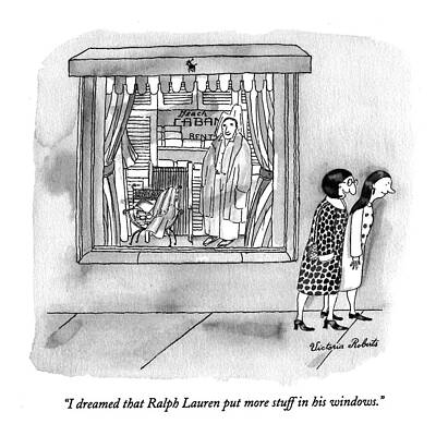 Ralph Lauren Storefront Cartoon Wall Art