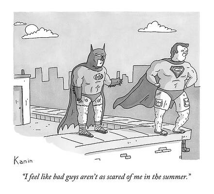 Summer Drawing - I Feel Like Bad Guys Aren't As Scared by Zachary Kanin