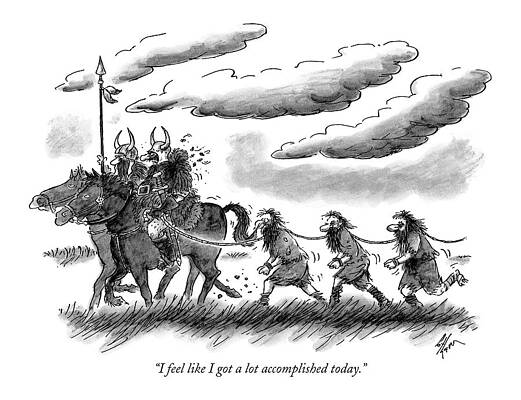 Europe Drawing - I Feel Like I Got A Lot Accomplished Today by Frank Cotham