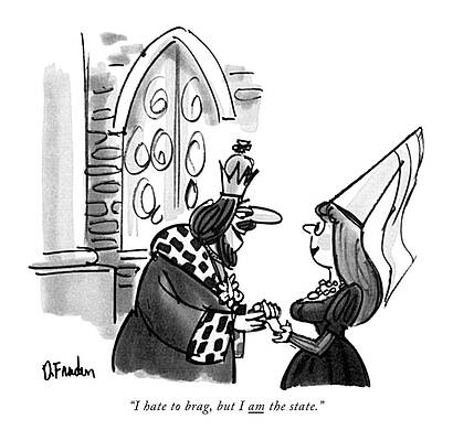 Attractive Drawing - I Hate To Brag by Dana Fradon