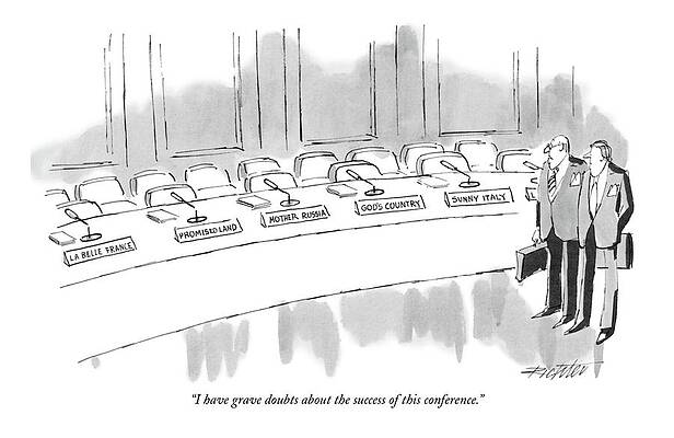 International Wall Art featuring the drawing I Have Grave Doubts About The Success Of This by Mischa Richter