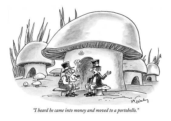 Whimsical Mushroom Village Conversation Wall Art