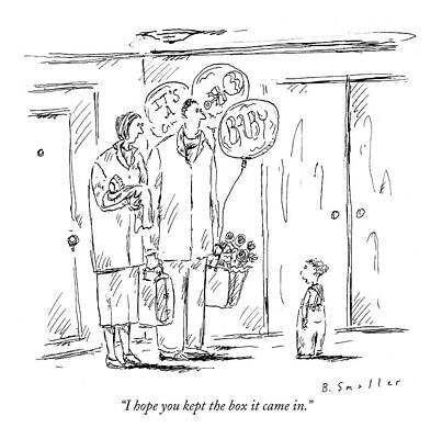 Toddler Drawing - I Hope You Kept The Box It Came In by Barbara Smaller