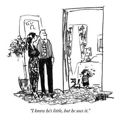 Toddler Drawing - I Know He's Little by Robert Weber