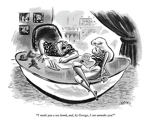 Hollywood Wall Art featuring the drawing I Made You A Sex Bomb by Lee Lorenz