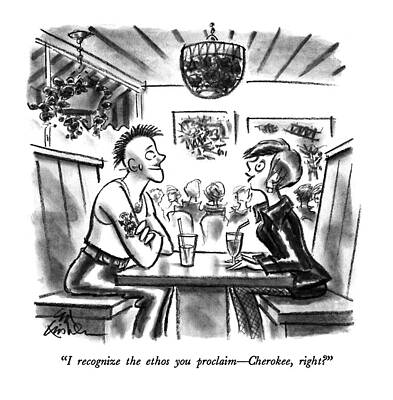 Youth Drawing - I Recognize The Ethos You Proclaim - Cherokee by Ed Fisher