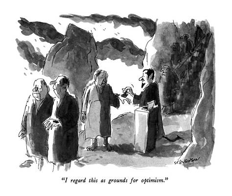 Ground Drawing - I Regard This As Grounds For Optimism by James Stevenson