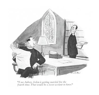 Prayer Drawing - I See Aubrey Arden Is Getting Married by Mischa Richter