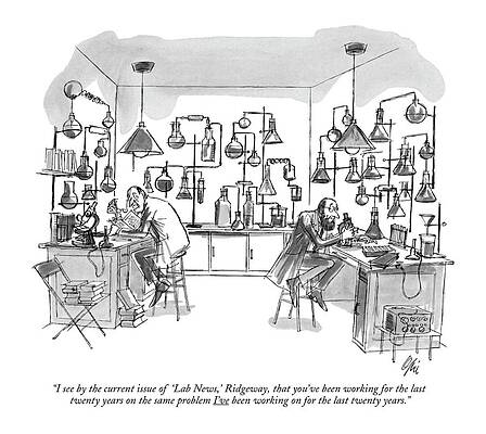 Lab Wall Art featuring the drawing I See By The Current Issue Of 'lab News by Everett Opie