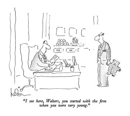 Paw Wall Art featuring the drawing I See Here, Walters, You Started With The Firm by Arnie Levin