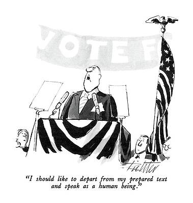 Crowd Drawing - I Should Like To Depart From My Prepared Text by Mischa Richter