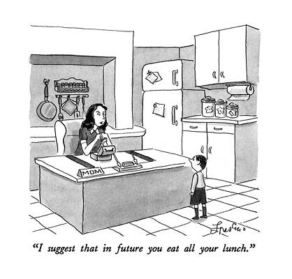 Future Drawing - I Suggest That In Future You Eat All Your Lunch by Edward Frascino