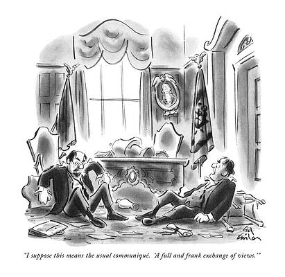 International Wall Art featuring the drawing I Suppose This Means The Usual Communique. 'a by Ed Fisher