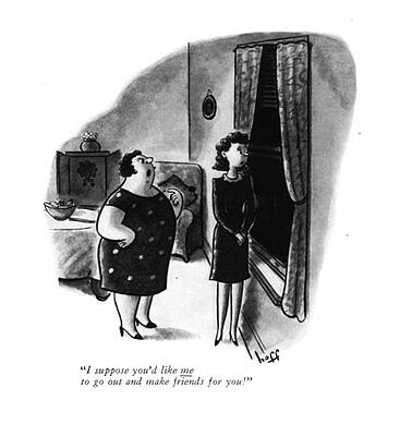 Lonely Wall Art featuring the drawing Make Friends by Sydney Hoff