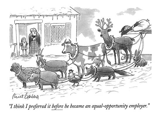 Animal Sleigh Cartoon Wall Art